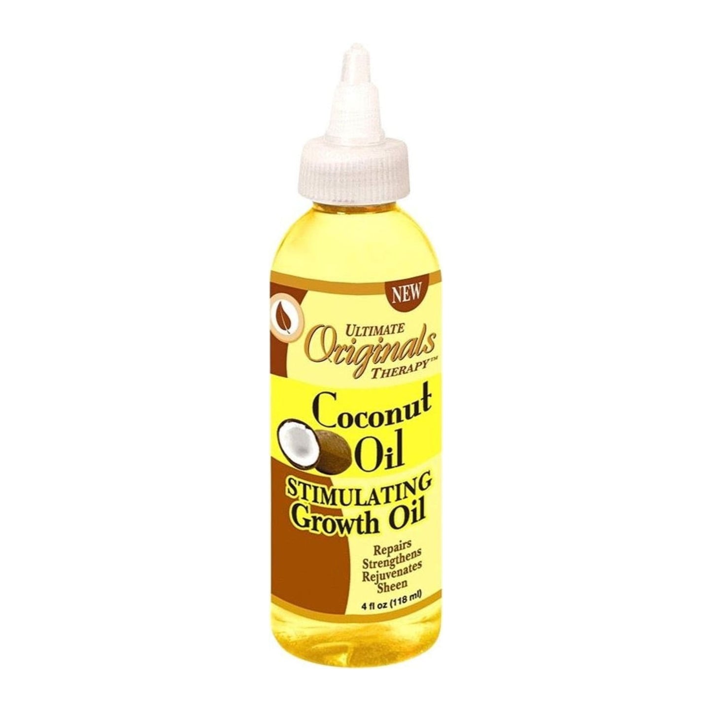 Ultimate Organics Coconut Oil Growth Serum 118ml bottle for stronger shinier hair