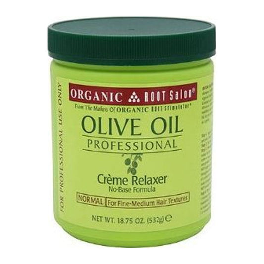 Organic Root Stimulator Olive Oil Creme Relaxer Extra Strength 532g jar for coarse hair