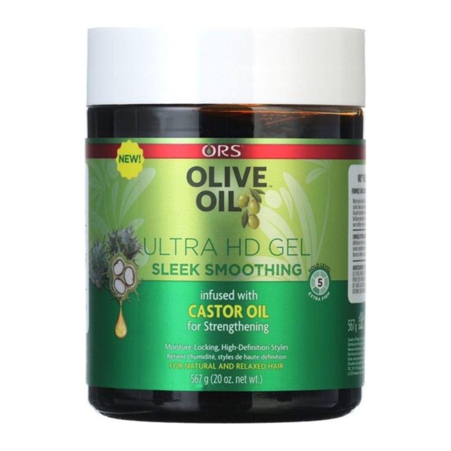 Organic Root Stimulator Olive Oil Ultra Hold Gel Sleek Smoothing 20oz tub