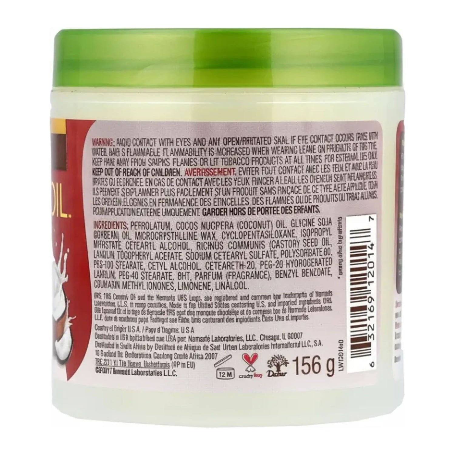 Organic Root Stimulator Coconut Oil Hair & Scalp Hairdress 156g jar