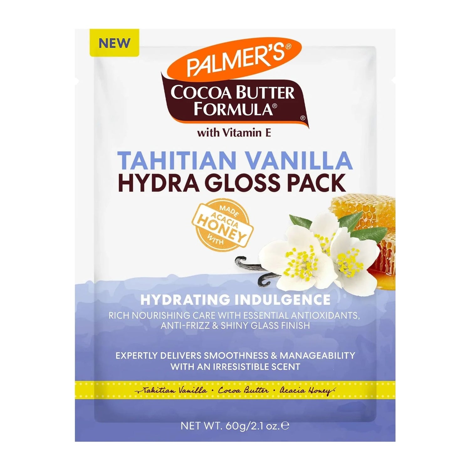 Palmer's Tahitian Vanilla Hydra Gloss Hair Pack 2.1oz deep conditioning treatment with raw vanilla and honey