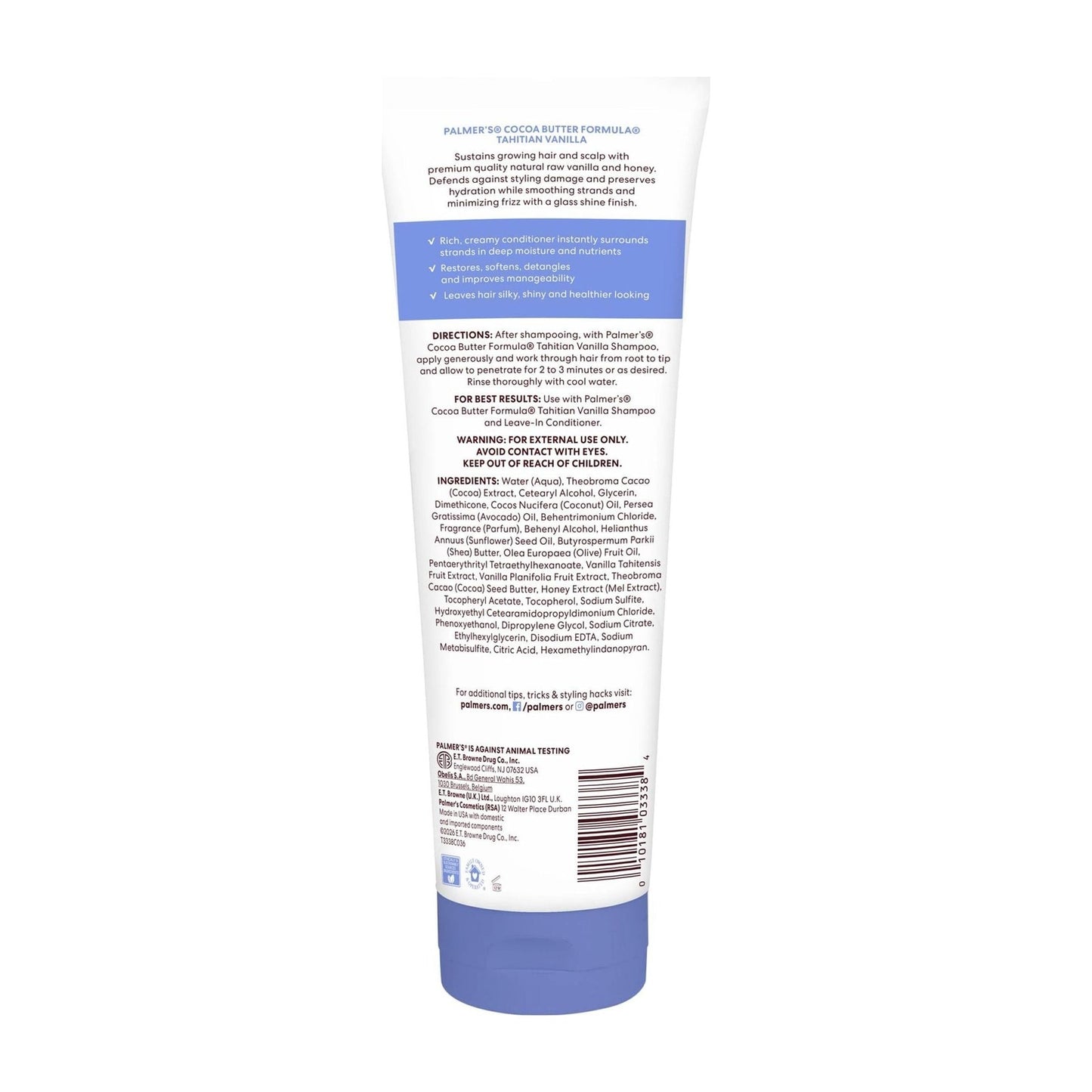 Palmer's Tahitian Vanilla Rinse-Out Conditioner 313ml bottle for dry, natural and relaxed hair