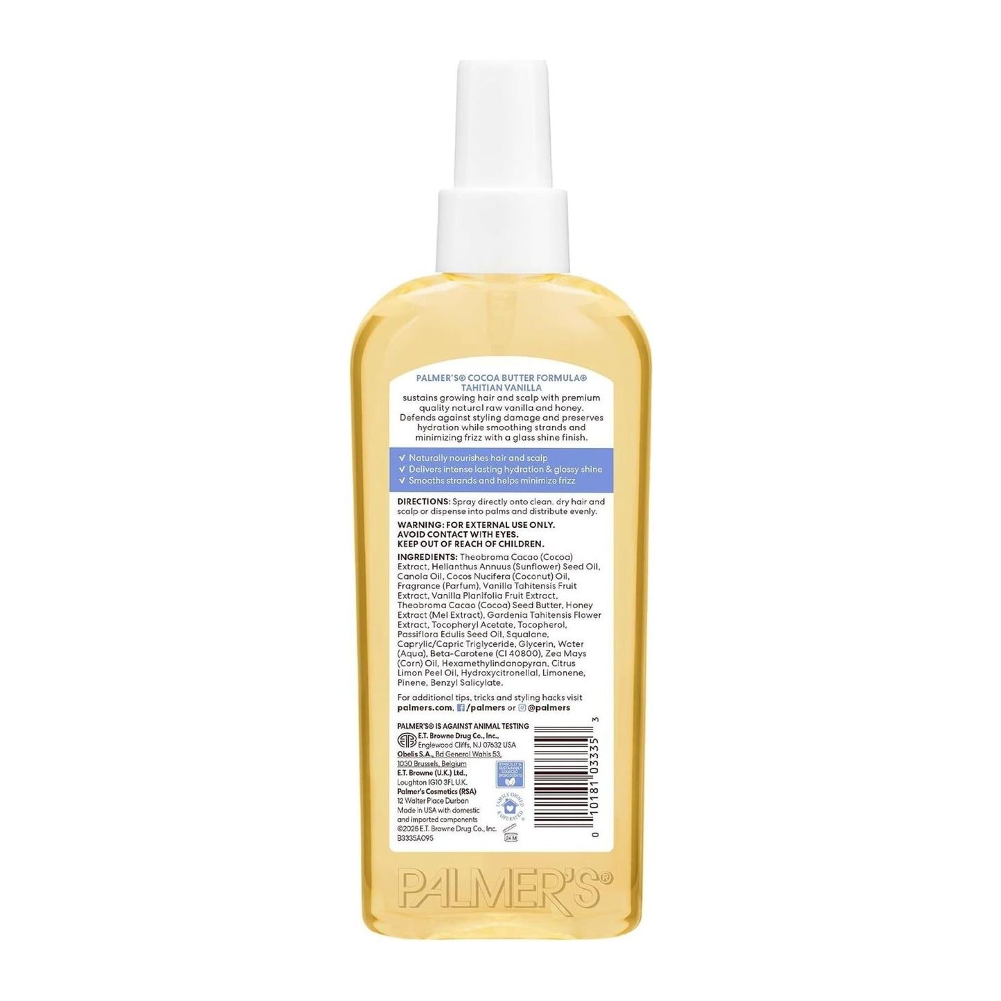 Palmers Tahitian Vanilla Hair & Scalp Oil with Cocoa Butter 150ml bottle