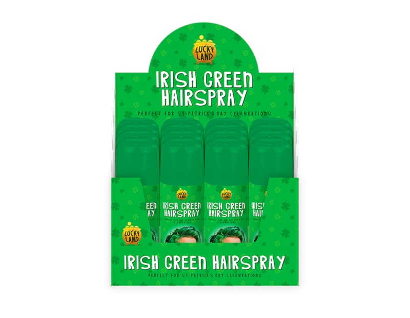 St Patrick's Green Coloured Hairspray