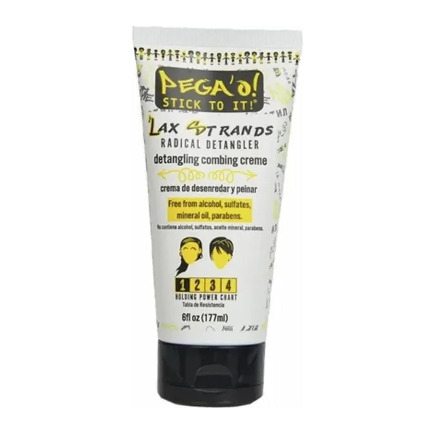 Pega'o Stick To It Lax Strands Combing Cream 6oz detangling tube for textured hair
