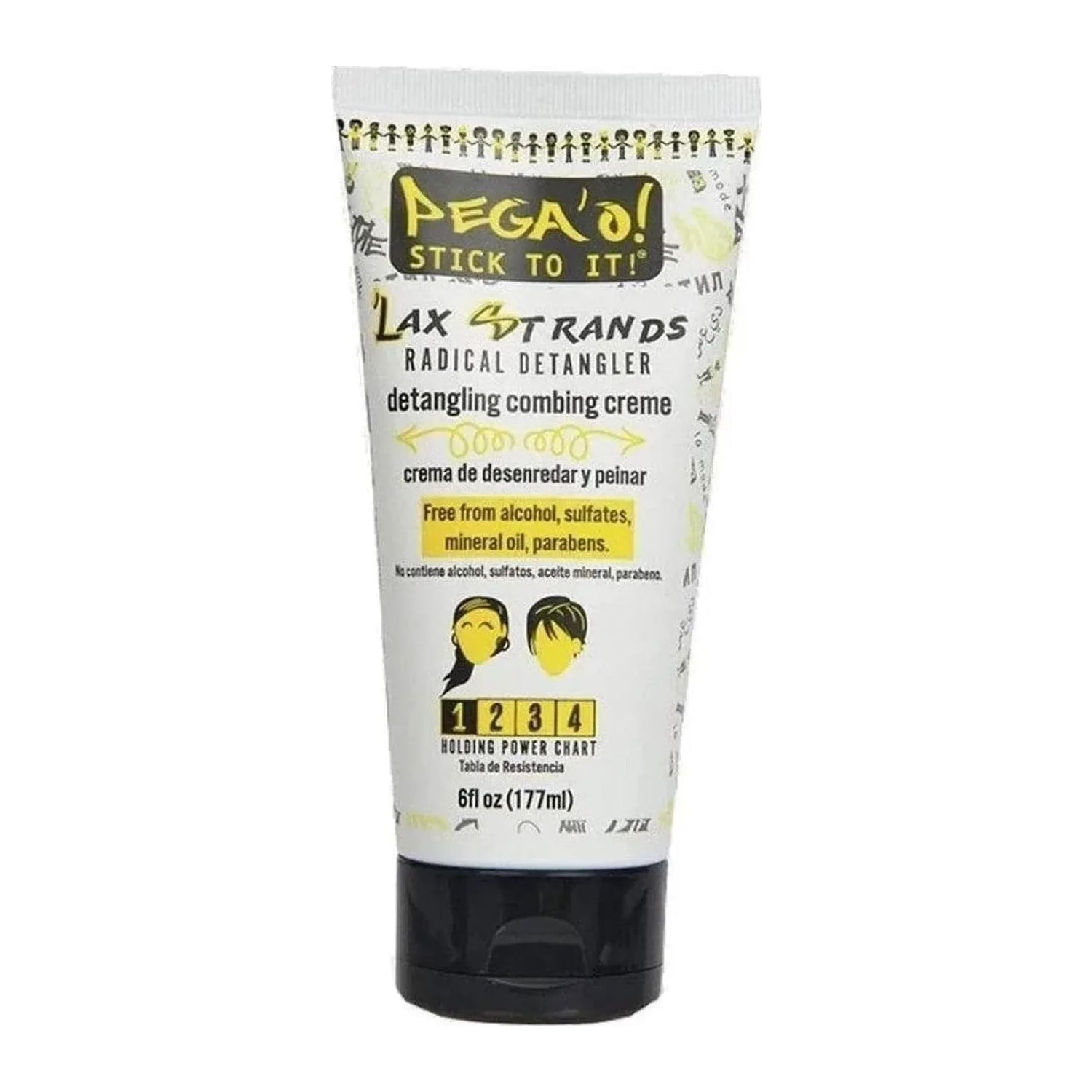 Pega'o Stick To It Lax Strands Combing Cream 6oz detangling tube for textured hair