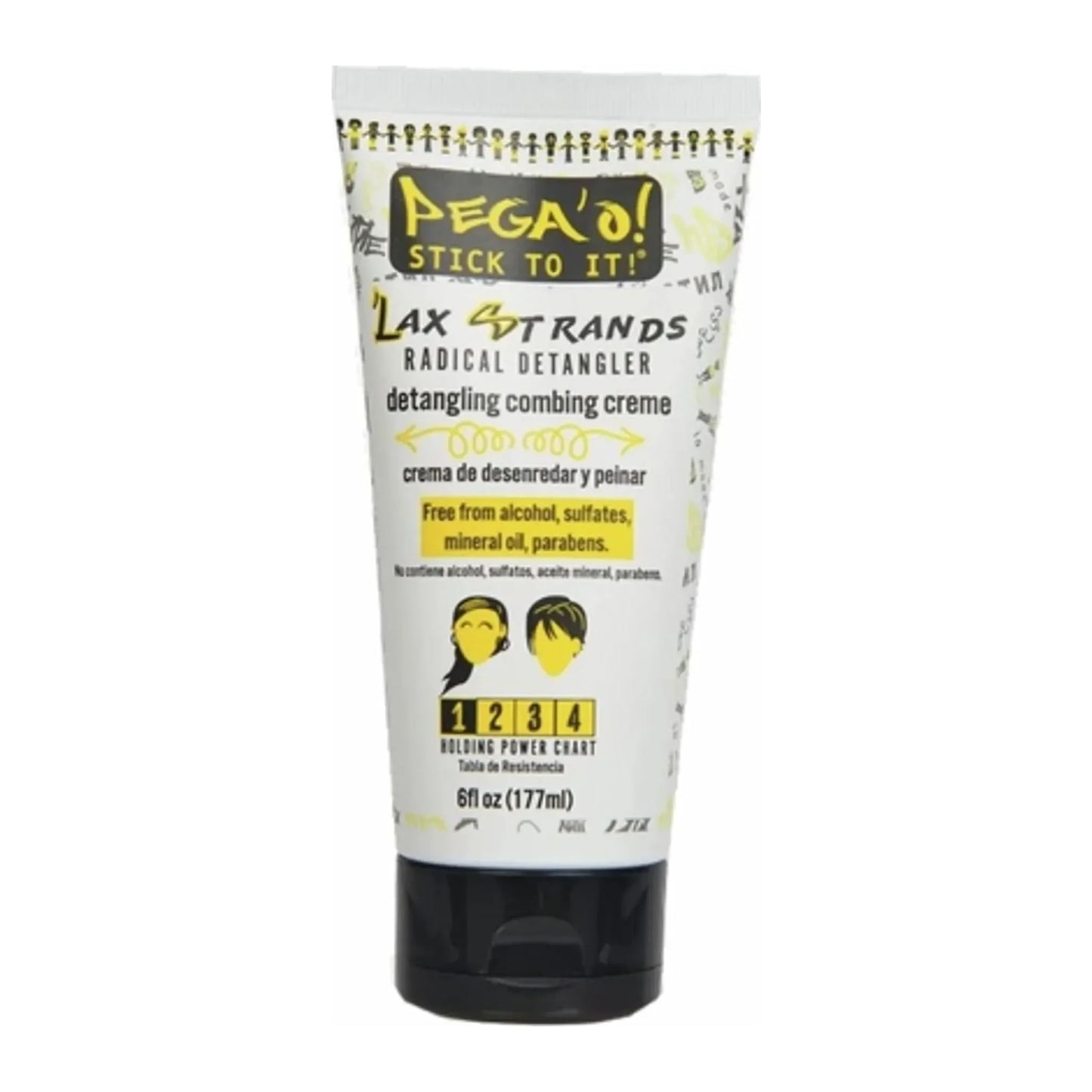 Pega'o Stick To It Lax Strands Combing Cream 6oz detangling tube for textured hair