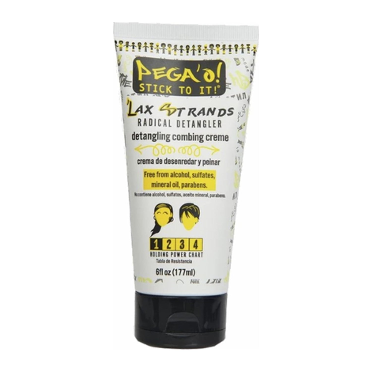 Pega'o Stick To It Lax Strands Combing Cream 6oz detangling tube for textured hair
