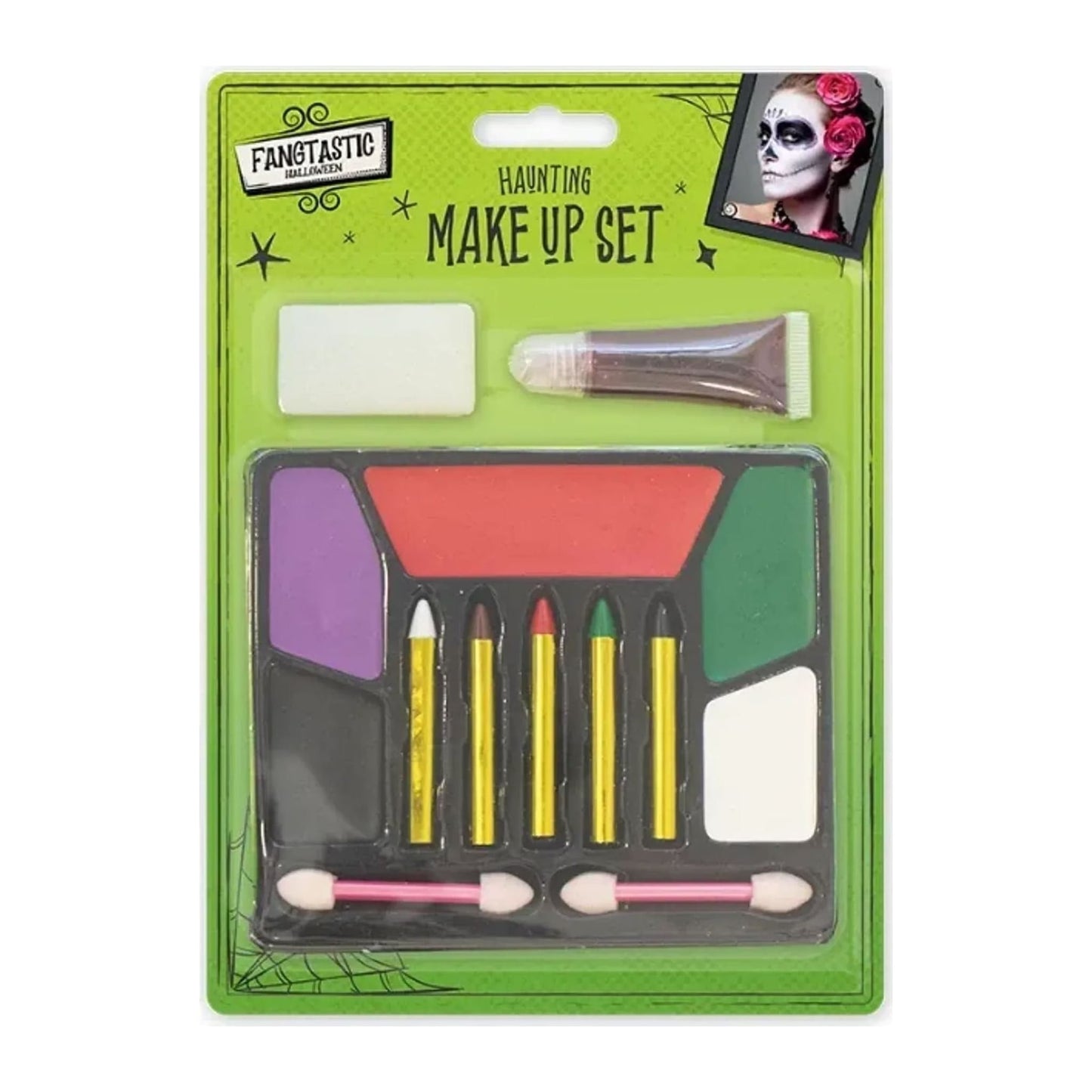 PoundFun Halloween Makeup Set kids face makeup kit in a slim flat pack, 16.5cm x 23cm