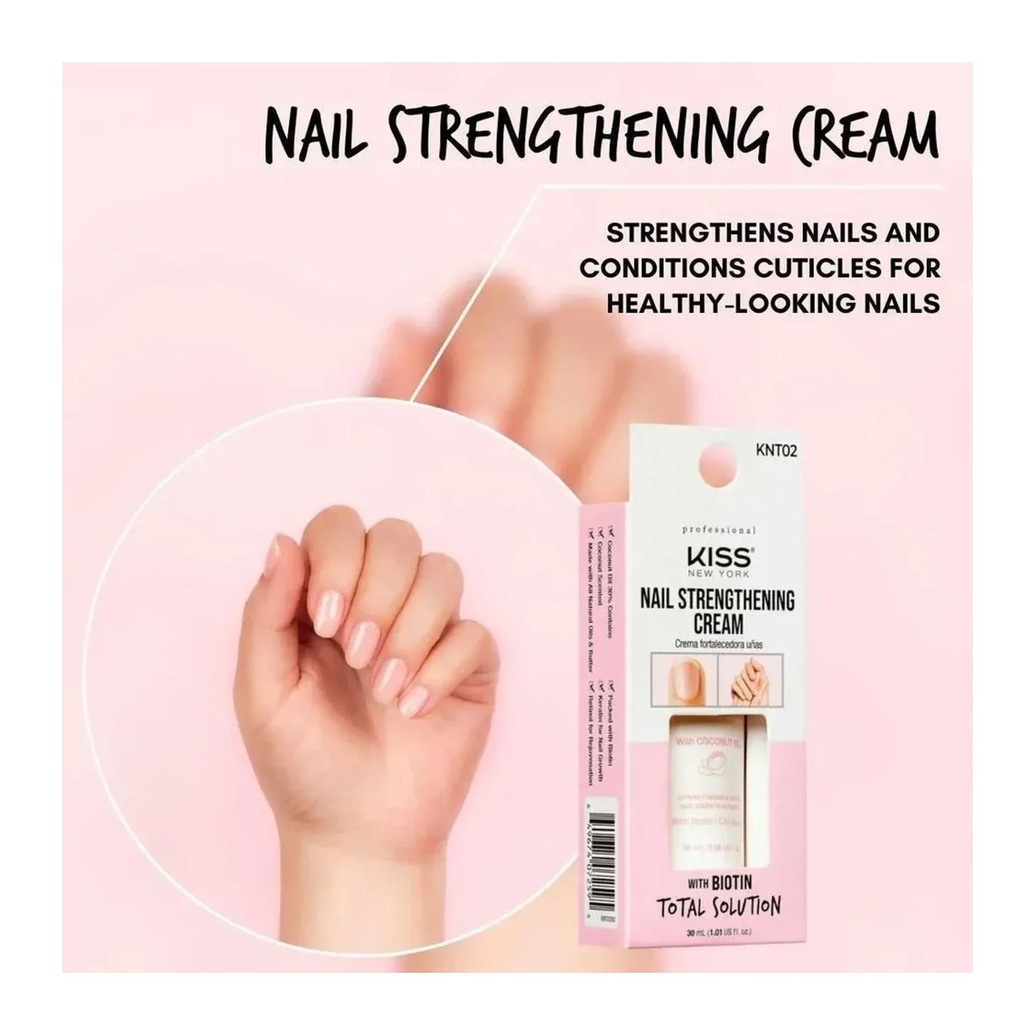 Kiss New York Professional Nail Strengthening Treatment with Biotin, Propolis and Tea Tree Oil