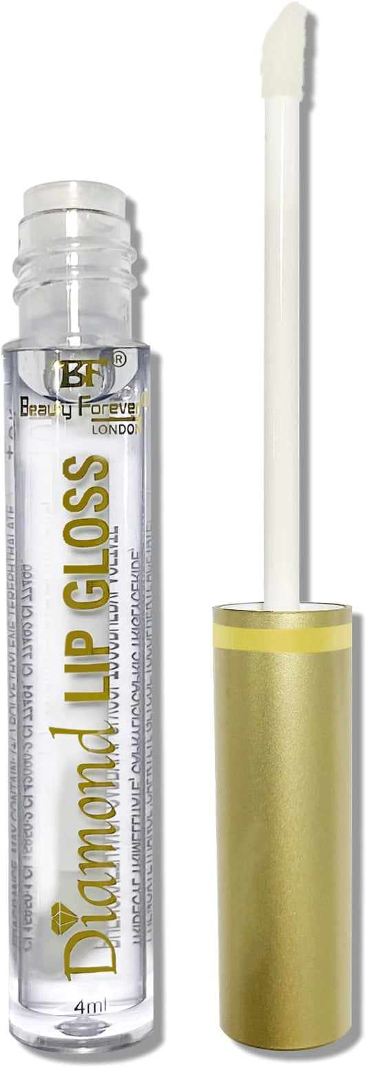 BF Diamond Lip Gloss Clear, With Vitamin E and Vanilla Flavour, 4ml