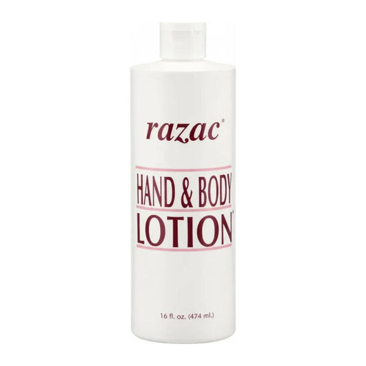 Razac Hand and Body Lotion 16oz bottle, non-greasy moisturiser for dry skin