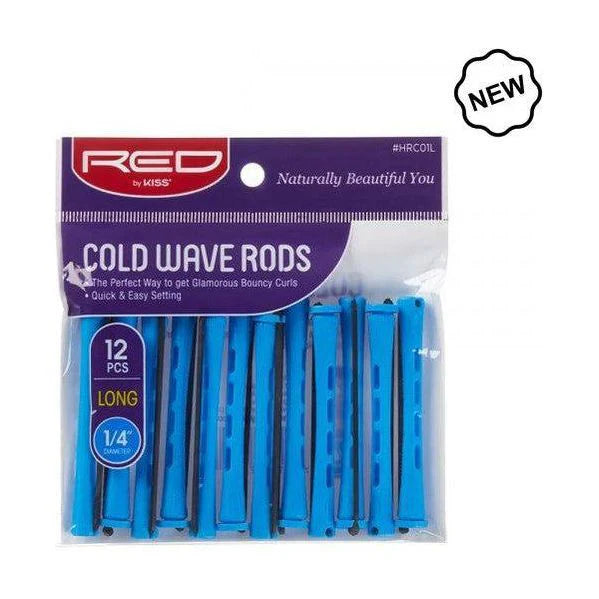 Red By kiss Cold Wave Rods Long 12pc 1/4 Long