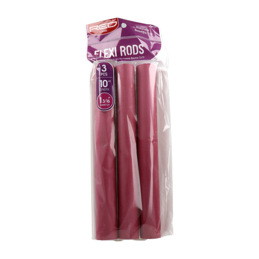 Red Kiss Flexi Rods 10/3 Piece Pack Plum Flexible Curlers