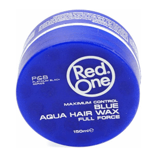 Red One Blue Aqua Hair Wax Full Force 150ml jar with bubblegum scent