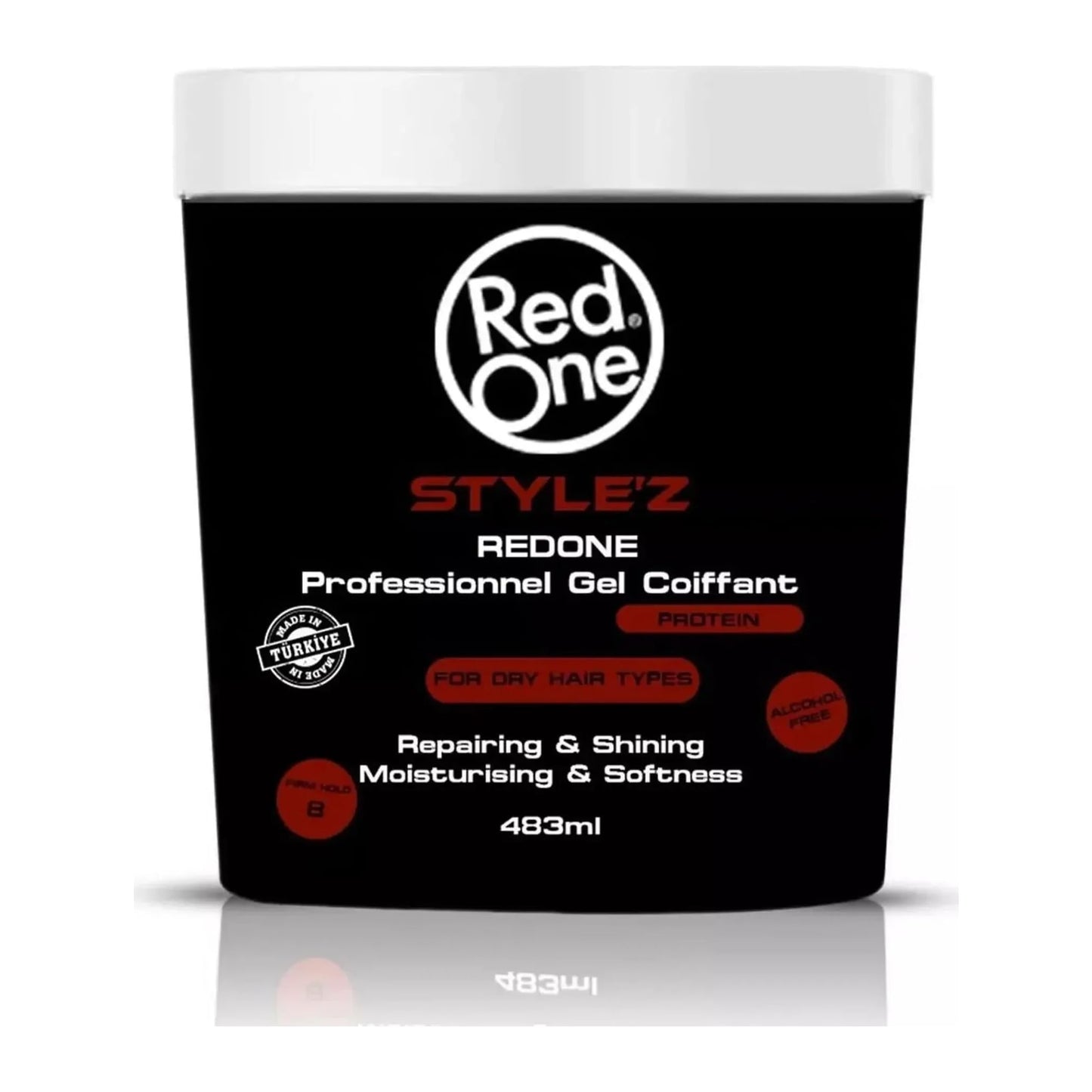 Red One Dry Hair Gel Protein Repairing and Shining 483ml tub