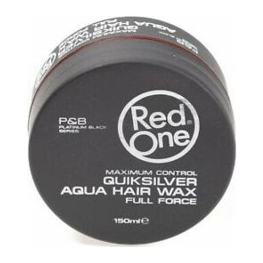 Red One Grey Maximum Control Quiksilver Aqua Hair Wax 150ml tub