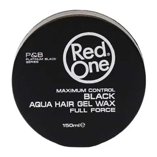 Red One Maximum Control Black Aqua Hair Gel Wax Full Force 150ml pot