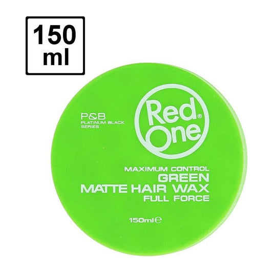 Red One Maximum Control Green Matte Hair Wax Full Force 150ml tub