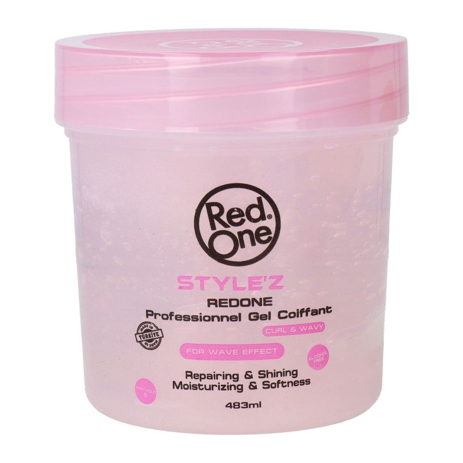 Red One Style'z Professional Curl & Wavy Hair Gel 483ml tub