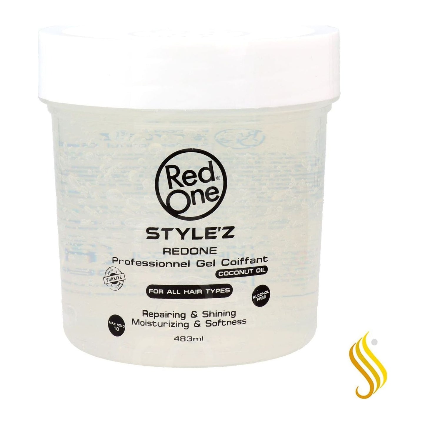 Red One Style'z Professional Hair Coconut Oil Gel 483ml container
