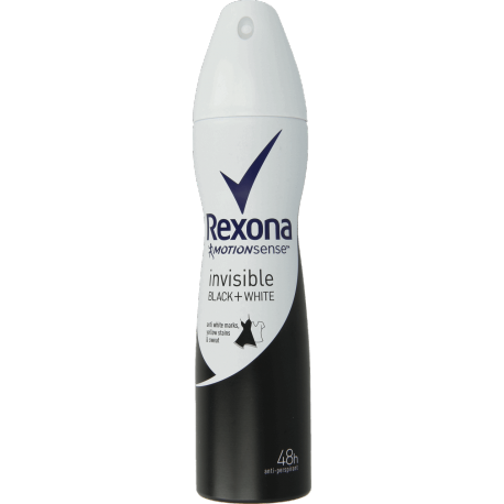 Rexona Invisible Black + White Women's Antiperspirant Spray, 150ml