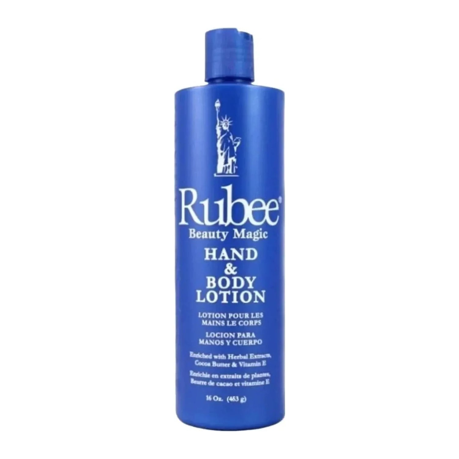 Rubee Hand & Body Lotion 453g bottle with Vitamin E and herbal extracts
