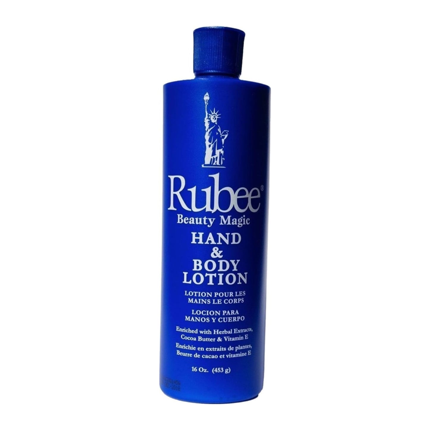 Rubee Hand & Body Lotion 453g bottle with Vitamin E and herbal extracts