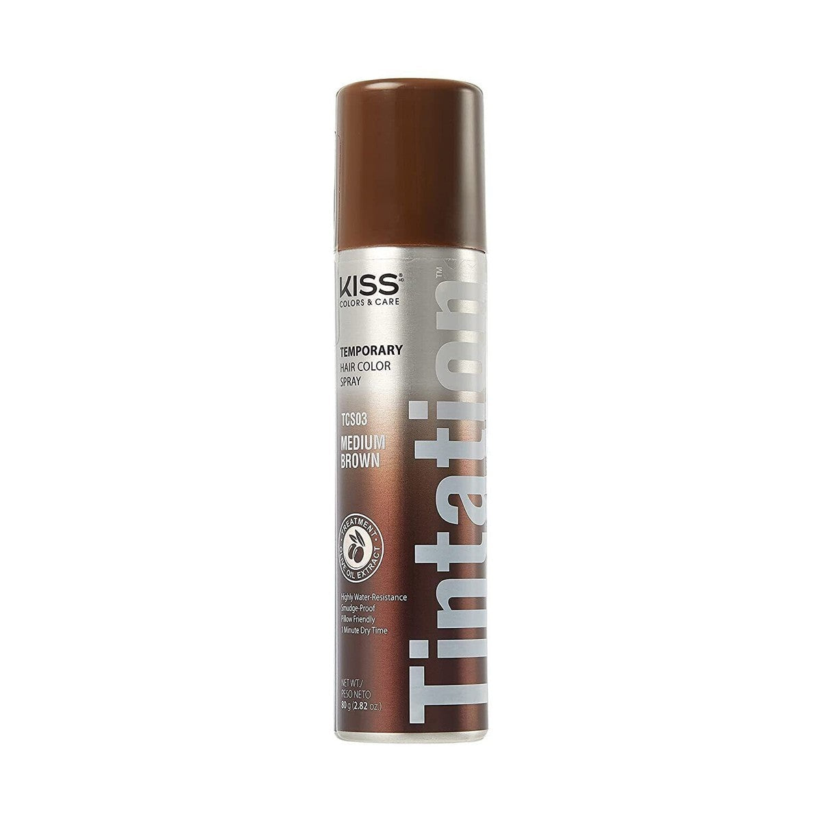 Red By Kiss Tintation Temporary Hair Color Spray in Medium Brown TCS03