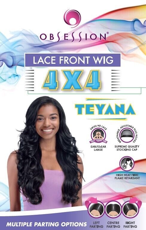 Obsession Synthetic Hair Swiss HD 4x4 Lace Front Free Part Wig - Teyana