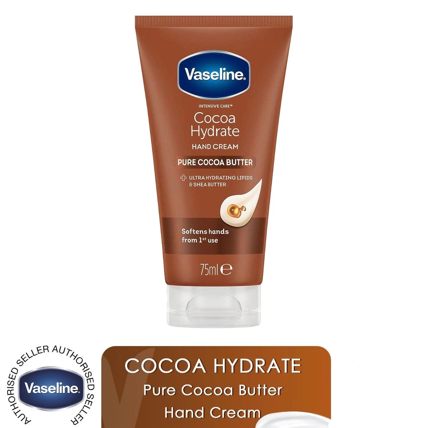Vaseline Hand Cream Intensive Care Pure Cocoa Butter 75ml