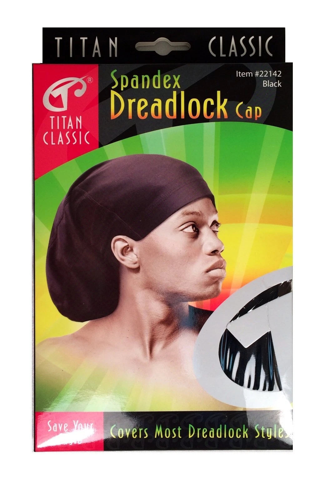 Titan Classic Spandex Dreadlock Cap Black