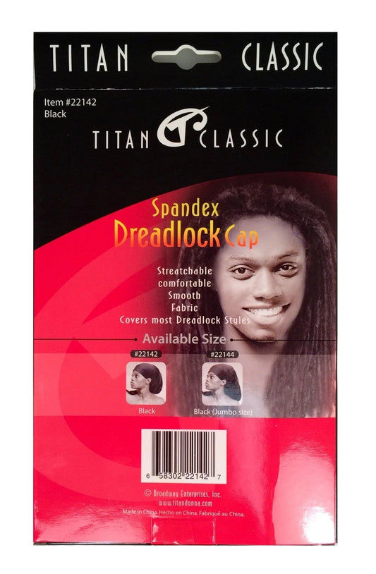 Titan Classic Spandex Dreadlock Cap Black