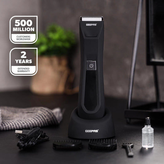 GEEPAS Full Body Trimmer Waterproof Wet & Dry Shaver Rechargeable