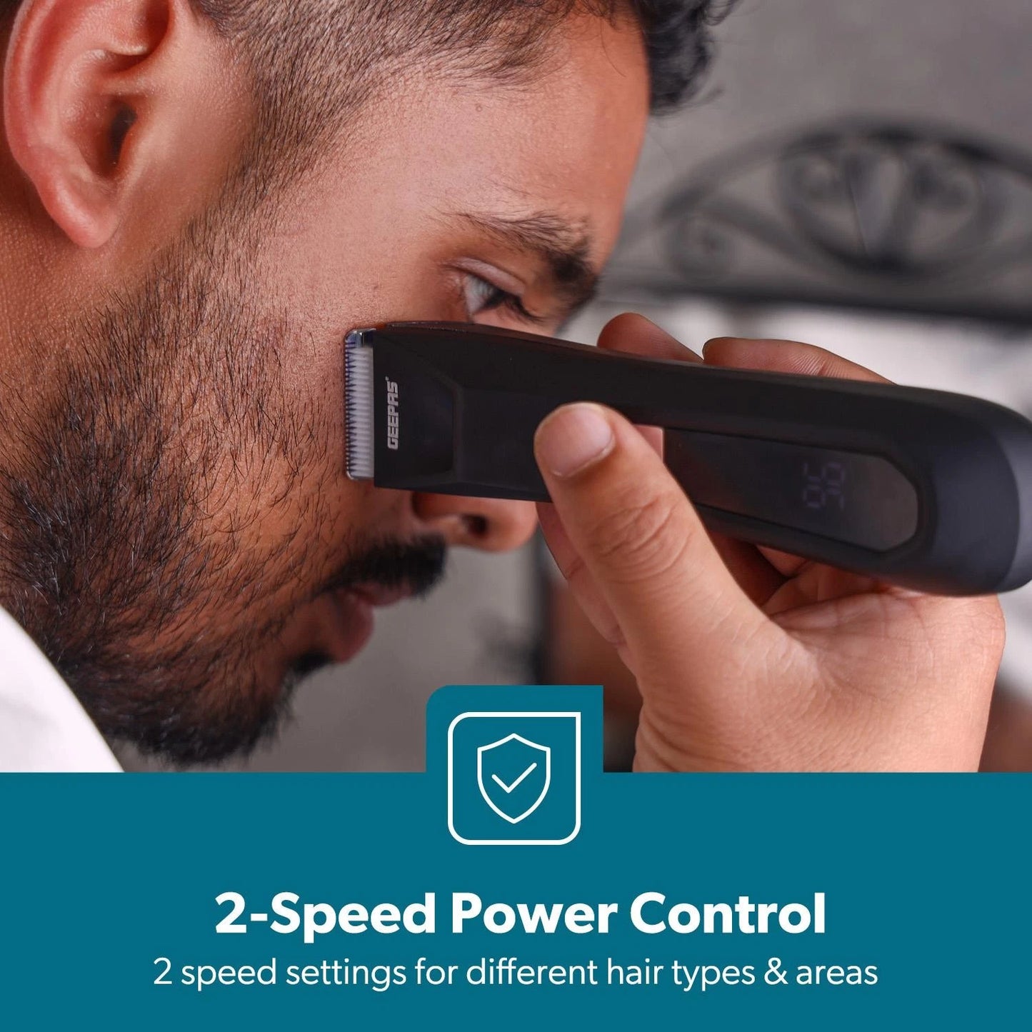 GEEPAS Full Body Trimmer Waterproof Wet & Dry Shaver Rechargeable