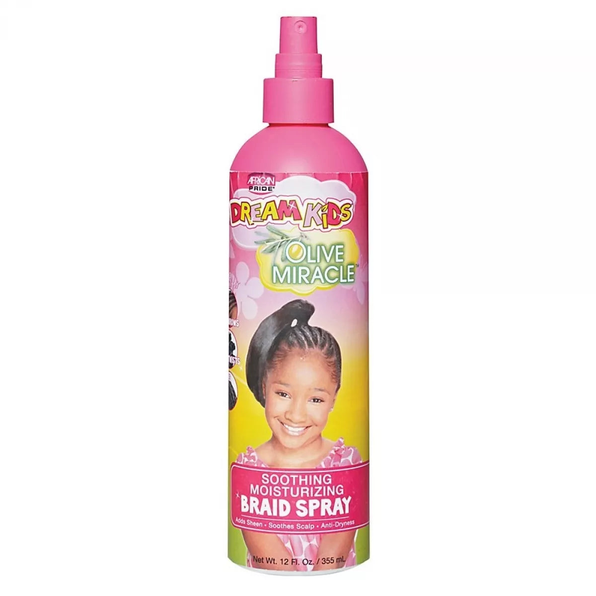 African Pride Dream Kids Olive  Soothing Moisturising Braid Spray 12Oz