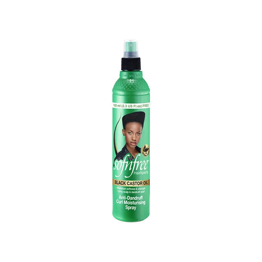 Sofnfree Black Castor Oil Anti Dandruff Curl Moisturising Spray - 3.38 Oz