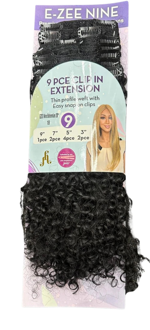 Jazzy E-Zee Bohemian 9 Pieces Clip In Hair Extension