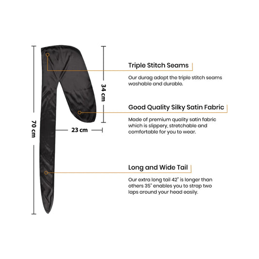MR Classy Junior Silky Durag For Kids High Quality Fabric Premium Soft