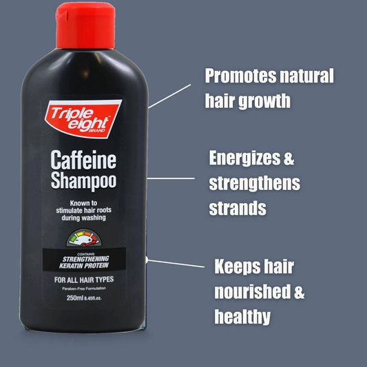 Triple Eight Caffeine & Keratin Protein Hair Growth Shampoo 250ml