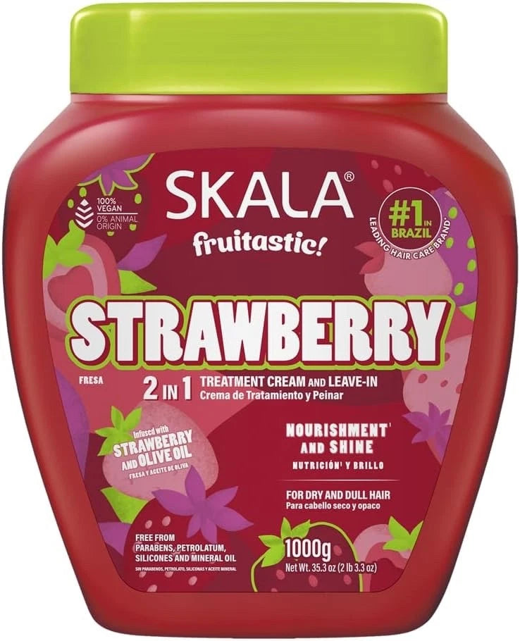 Skala Fruitastic Strawberry 2 In 1 Hair Treatment + Leave In Cream 35.2 Oz