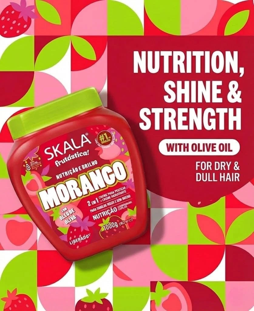 Skala Fruitastic Strawberry 2 In 1 Hair Treatment + Leave In Cream 35.2 Oz