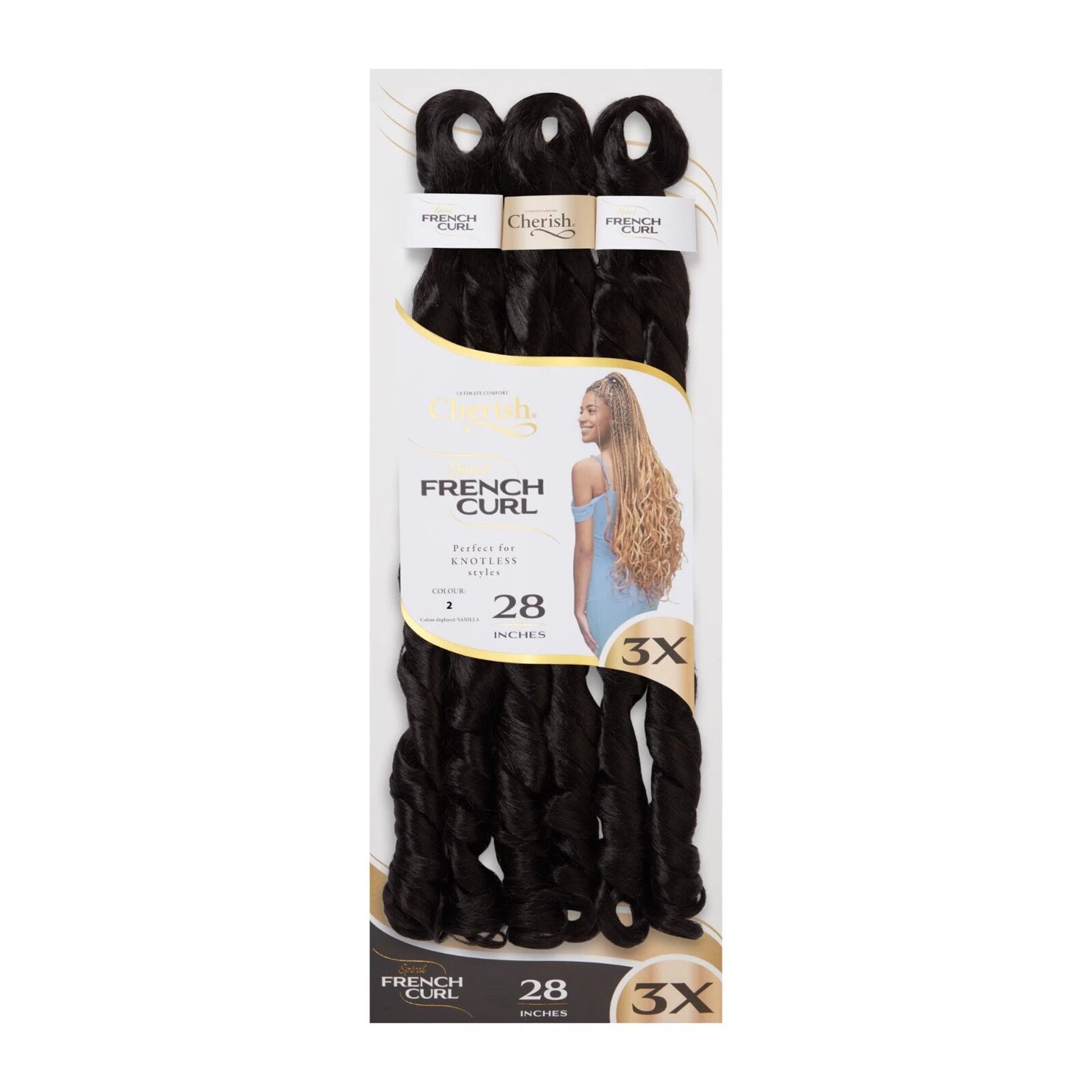 Cherish Synthetic Curly Hair Extension Braid - 3X French Curl 28"