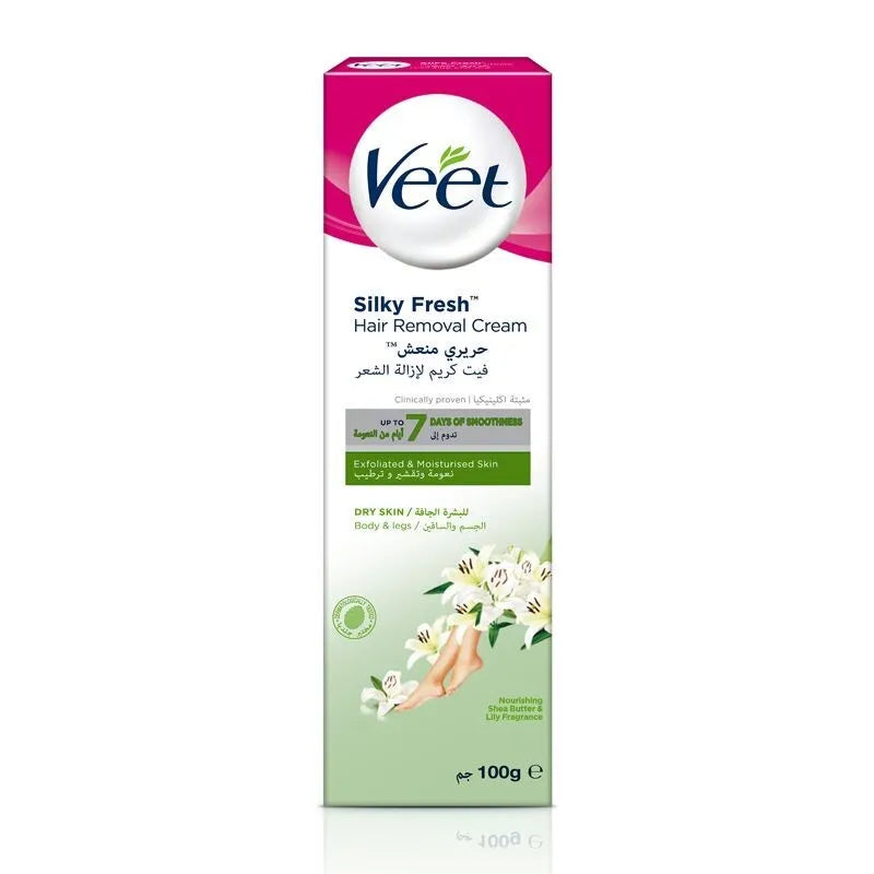 Veet Hair Removal Cream Dry Skin Shea Butter and Lily Scent 100ml