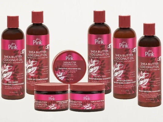 Luster's Pink Shea Butter Coconut Oil Curl Activator - back of pack | CC Hair and Beauty Leeds