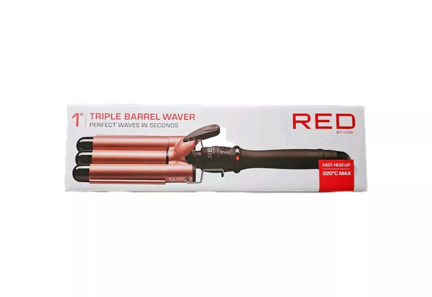Red By Kiss 1" Triple Barrel Waver CTI100G