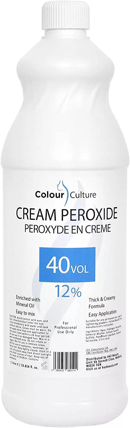 COLOUR CULTURE: CREME PEROXIDE 12% 40 VOL 1000ML