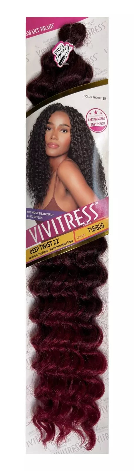 Smart Braid Vivitress Deep Twist Bulk hair 22"