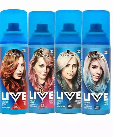 Schwarzkopf Live Hair Instant Colour Dye Spray 120ml