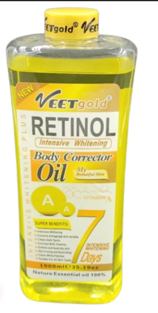 Veet Gold Retinol Intensive Whitening Body Corrector Oil 1000ml